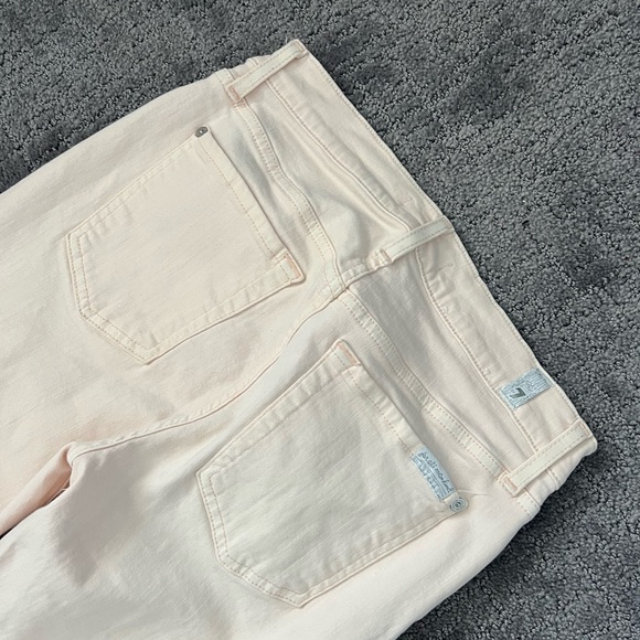 7 For All Mankind Pink Raw Hem Skinny Jeans - Picture 5 of 8